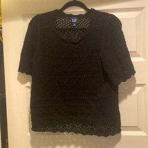 Black crochet top